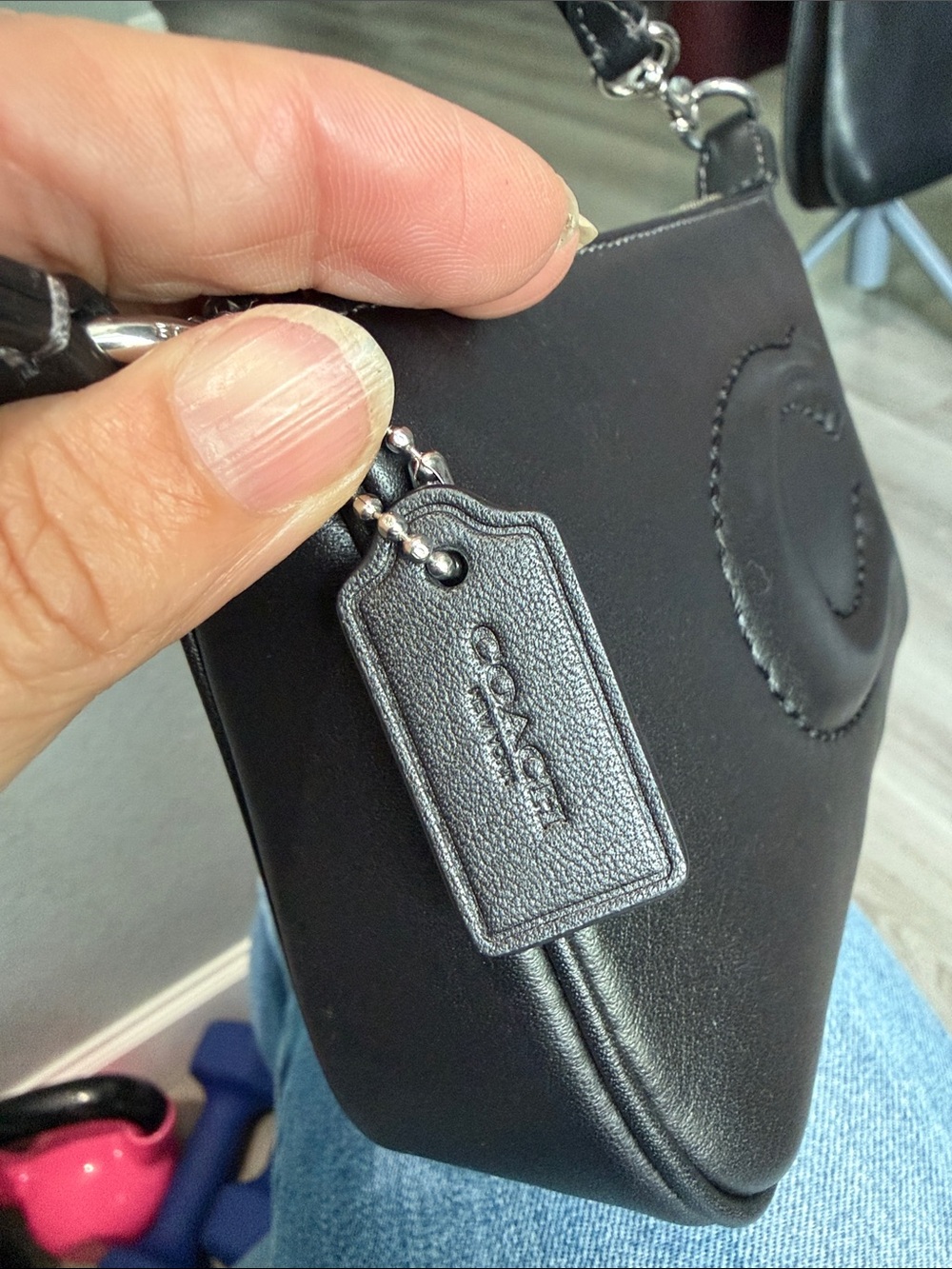Coach Nolita 19 Shoulder Bag with Embossed C - Picture 6 of 7